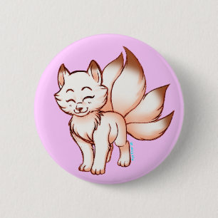 Chapa Redonda De 5 Cm Mini parte inferior del kitsune