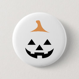 Chapa Redonda De 5 Cm Minimalist Scary Pumpkin