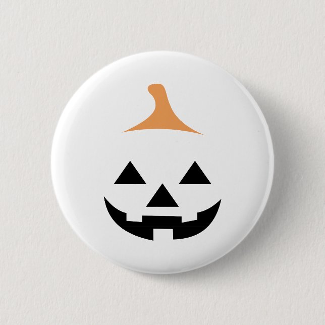 Chapa Redonda De 5 Cm Minimalist Scary Pumpkin (Anverso)