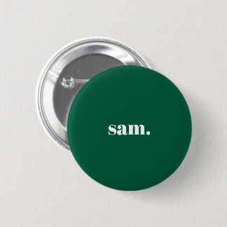 Chapa Redonda De 5 Cm Minimalista negrita texto personalizado verde