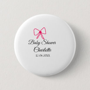 CHAPA REDONDA DE 5 CM MÍNIMO DE FECHA DE AÑADIDA DE NOMBRE DE BABY SHOWE