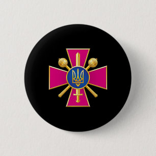 Chapa Redonda De 5 Cm Ministerio de Defensa Ucrania Kiev Inteligencia Mi