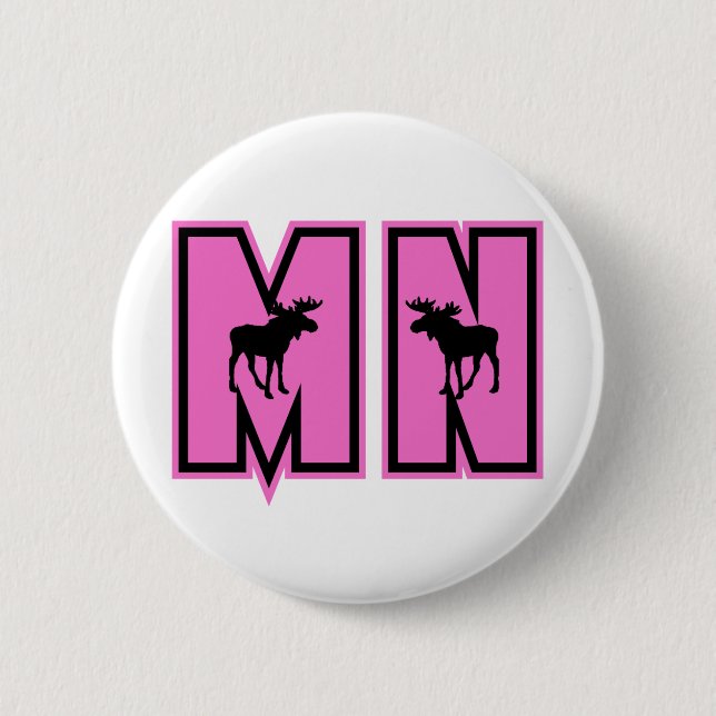 Chapa Redonda De 5 Cm Minnesota Moose (Anverso)
