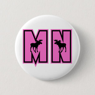 Chapa Redonda De 5 Cm Minnesota Moose