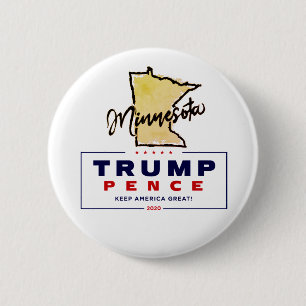 Chapa Redonda De 5 Cm Minnesota para Trump- Vence 2020