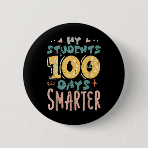 Chapa Redonda De 5 Cm Mis estudiantes son 100 días más inteligentes para