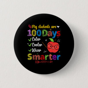 Chapa Redonda De 5 Cm Mis Estudiantes Son 100 Días Más Sabios De Refrige