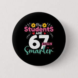 Chapa Redonda De 5 Cm Mis estudiantes son 67 días más inteligentes Maest