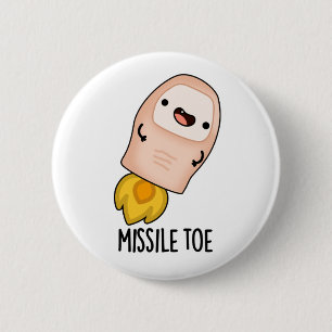 Chapa Redonda De 5 Cm Misil Toe Cute Mistletoe Pun