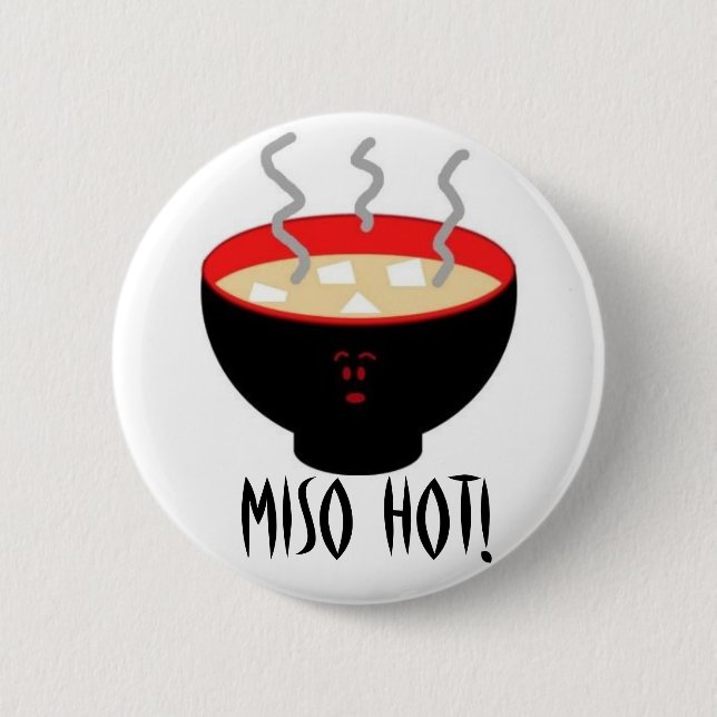 Chapa Redonda De 5 Cm Miso caliente (Anverso)