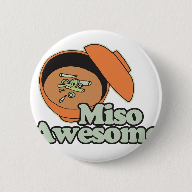 Chapa Redonda De 5 Cm Miso impresionante (Anverso)