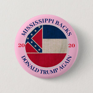 Chapa Redonda De 5 Cm Mississippi respalda a Trump de nuevo
