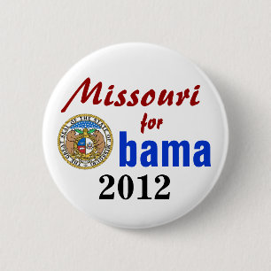 Chapa Redonda De 5 Cm Missouri para Obama 2012