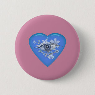 Chapa Redonda De 5 Cm Mistical Ojo Floral Heart