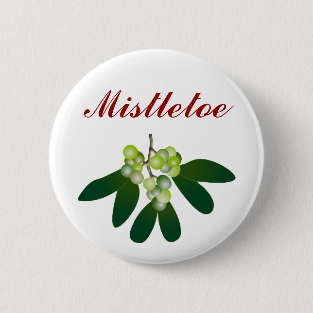 Chapa Redonda De 5 Cm Mistletoe (Anverso)