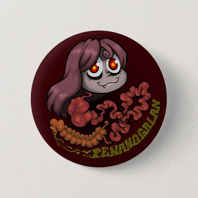 Chapa Redonda De 5 Cm MITOLOGÍA: El Penanggalan (Anverso)