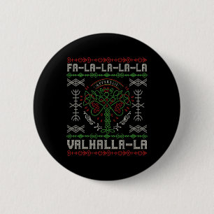 Chapa Redonda De 5 Cm Mitología Nórdica - Yule Vikingo - Yggdrasil Navid
