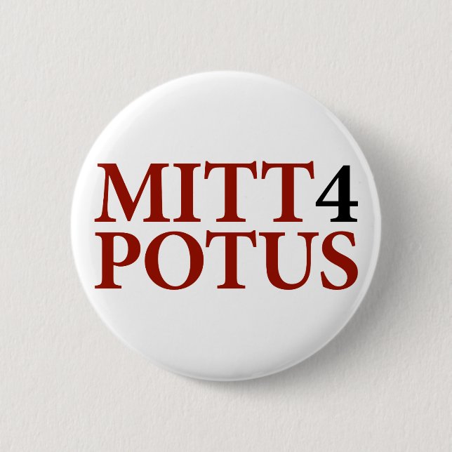Chapa Redonda De 5 Cm Mitón 4 POTUS (Anverso)