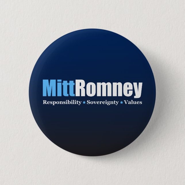 Chapa Redonda De 5 Cm Mitt Romney (Anverso)