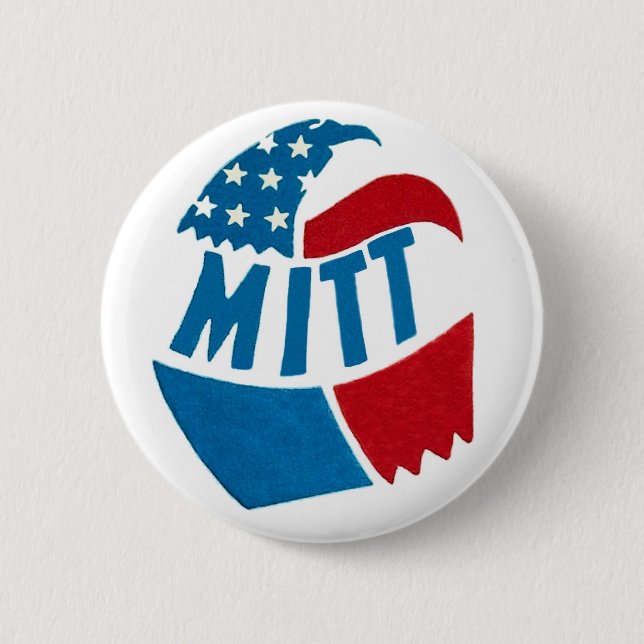 Chapa Redonda De 5 Cm Mitt Romney 2012 (Anverso)
