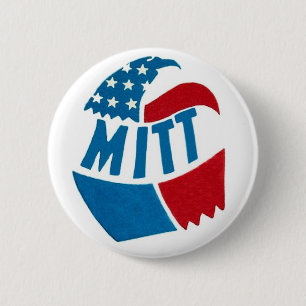 Chapa Redonda De 5 Cm Mitt Romney 2012