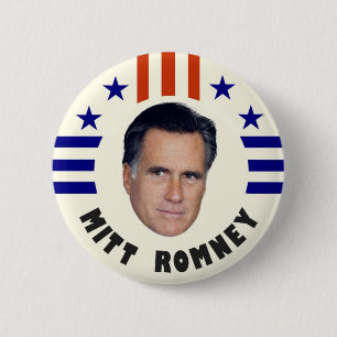 Chapa Redonda De 5 Cm Mitt Romney 2012