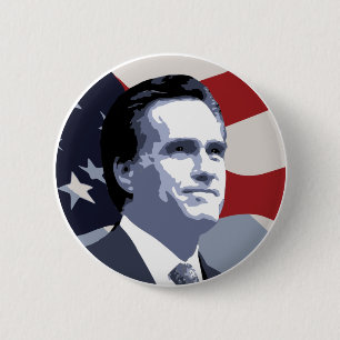 Chapa Redonda De 5 Cm Mitt Romney 2012