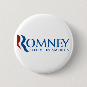 Chapa Redonda De 5 Cm Mitt Romney 2012