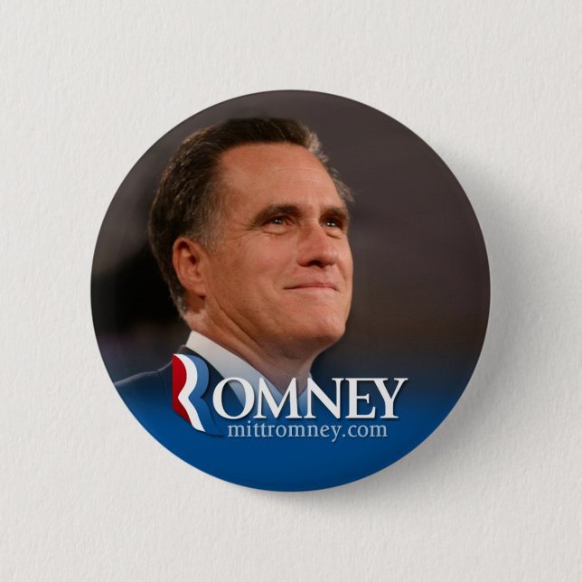 Chapa Redonda De 5 Cm Mitt Romney 2012 - foto pinback (Anverso)