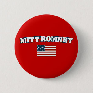 Chapa Redonda De 5 Cm Mitt Romney América