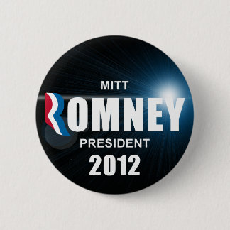 Chapa Redonda De 5 Cm Mitt Romney - Obama anti 2012