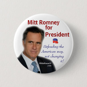 Chapa Redonda De 5 Cm Mitt Romney para el presidente