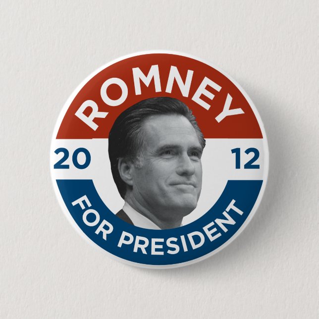 Chapa Redonda De 5 Cm Mitt Romney para el presidente 2012 (Anverso)