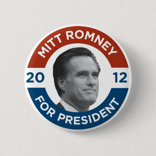 Chapa Redonda De 5 Cm Mitt Romney para el presidente 2012