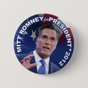 Chapa Redonda De 5 Cm Mitt Romney para el presidente 2012