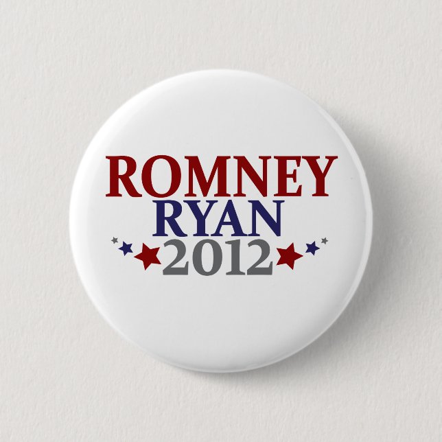 Chapa Redonda De 5 Cm Mitt Romney Paul Ryan 2012 (Anverso)