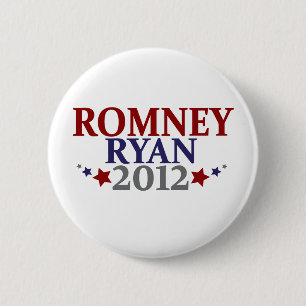 Chapa Redonda De 5 Cm Mitt Romney Paul Ryan 2012