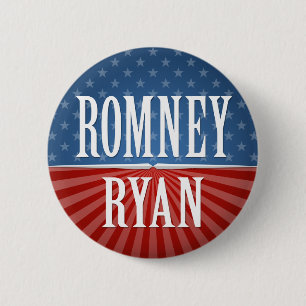 Chapa Redonda De 5 Cm Mitt Romney Paul Ryan 2012