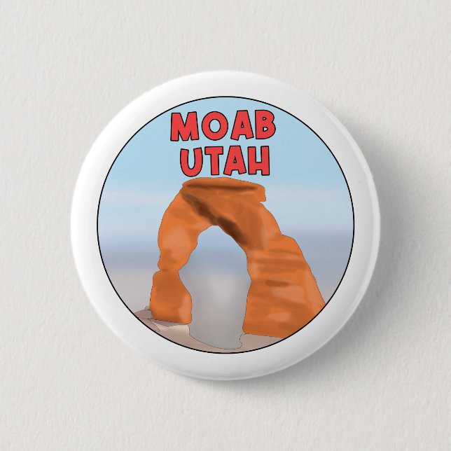 Chapa Redonda De 5 Cm Moab Utah (Anverso)