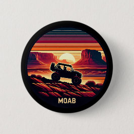 Chapa Redonda De 5 Cm Moab Utah UTV Rocas Rojas Sunset