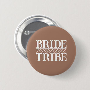 Chapa Redonda De 5 Cm Mocha Stylized Bride Tribe