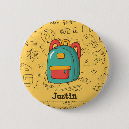 Chapa Redonda De 5 Cm Mochila personalizada de regreso a clases y garaba