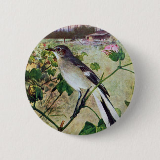 Chapa Redonda De 5 Cm Mockingbird septentrional