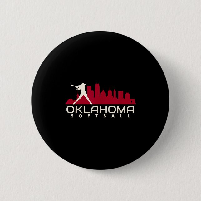 Chapa Redonda De 5 Cm mod de la ciudad de softball de Oklahoma  (Anverso)
