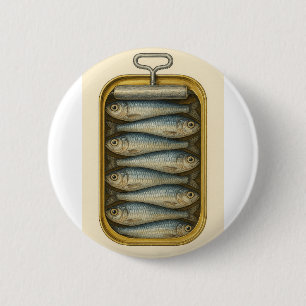 Chapa Redonda De 5 Cm Moda sardina por ej oro —
