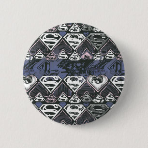 Chapa Redonda De 5 Cm Modelo de la repetición S de Supergirl
