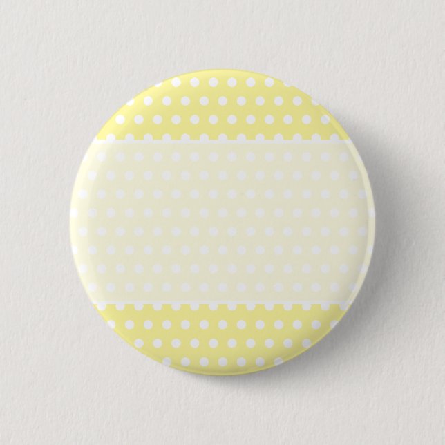 Chapa Redonda De 5 Cm Modelo de lunares amarillo. Manchado (Anverso)