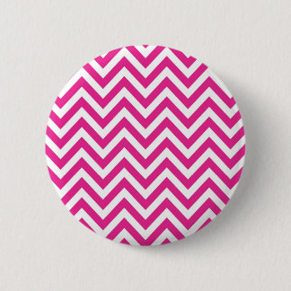 Chapa Redonda De 5 Cm Modelo de zigzag de Chevron de las rosas fuertes