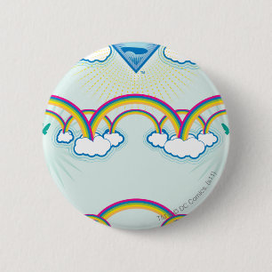 Chapa Redonda De 5 Cm Modelo del arco iris de Supergirl