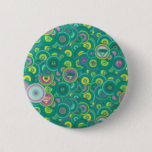 Chapa Redonda De 5 Cm Modelo del verde del círculo de Supergirl